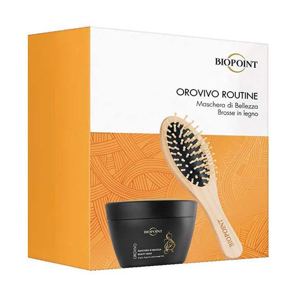 BIOPOINT OROVIVO COFANETTO MASCHERA 200 ML + SPAZZOLA IN LEGNO - Tre Pi Profumerie