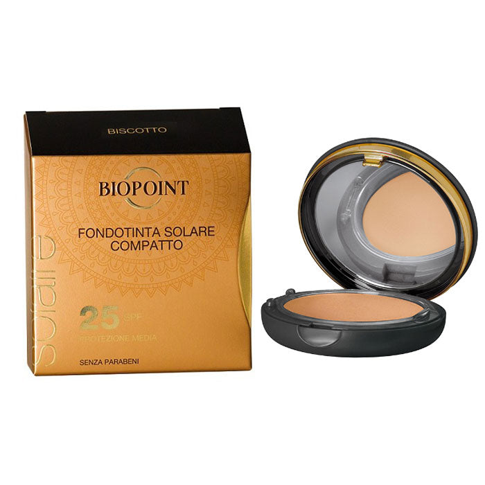BIOPOINT SOLAIRE FONDOTINTA SOLARE COMPATTO BISCOTTO 25 SPF - Tre Pi Profumerie