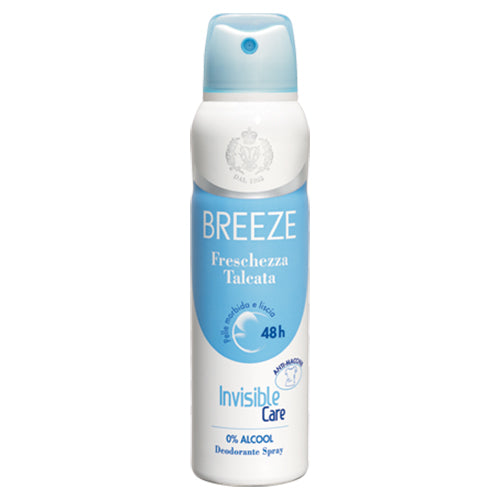 BREEZE DEODORANTE SPRAYFRESCHEZZA TALCATA INVISIBLE CARE 150 ML - Tre Pi Profumerie