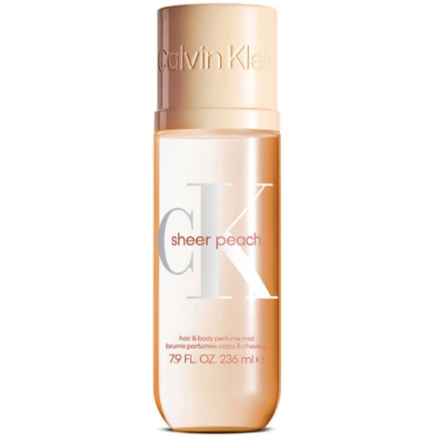 CALVIN KLEIN SHEER PEACH BODY &amp; HAIR PERFUME 236 ML