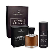 CAPUCCI L'HOMME SUAVE DOPOBARBA 100 ML + DEODORANTE - Tre Pi Profumerie