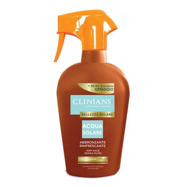 CLINIANS SOLARE ACQUA SOLARE ABBRONZANTE RINFORZANTE 450 ML - Tre Pi Profumerie
