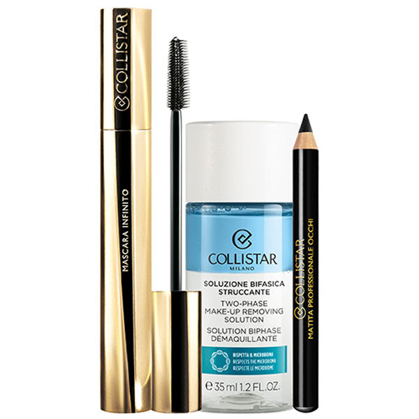 COLLISTAR MASCARA INFINITO EXTRA NERO + STRUCCANTE + MATITA - Tre Pi Profumerie