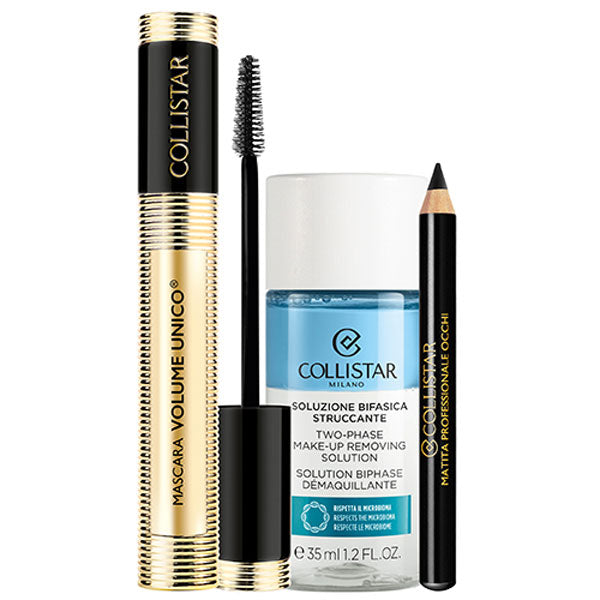 COLLISTAR MASCARA VOLUME UNICO NERO INTENSO + STRUCC + MATITA - Tre Pi Profumerie