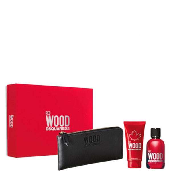DSQUARED2 RED WOOD POURFEMME COFANETTO EDT 100 ML + SHOWER 100 - Tre Pi Profumerie