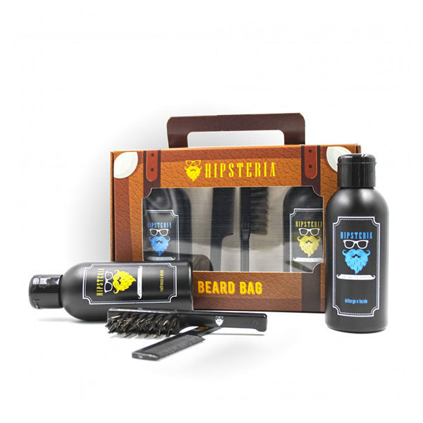 HIPSTERIA COFANETTO BEARD BAG SAPONE 125 + BALSAMO 125 + KIT PET - Tre Pi Profumerie