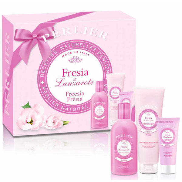 PERLIER COFANETTO FRESIA BAGNO SCH + CREMA CORPO + CREMA MANI - Tre Pi Profumerie