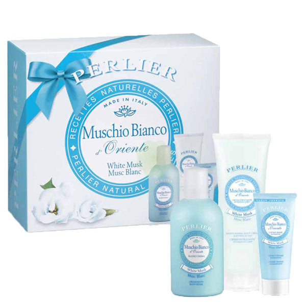 PERLIER COFANETTO MUSCHIO B BAGNO SCH + CREMA CORPO + CREMA MANI - Tre Pi Profumerie