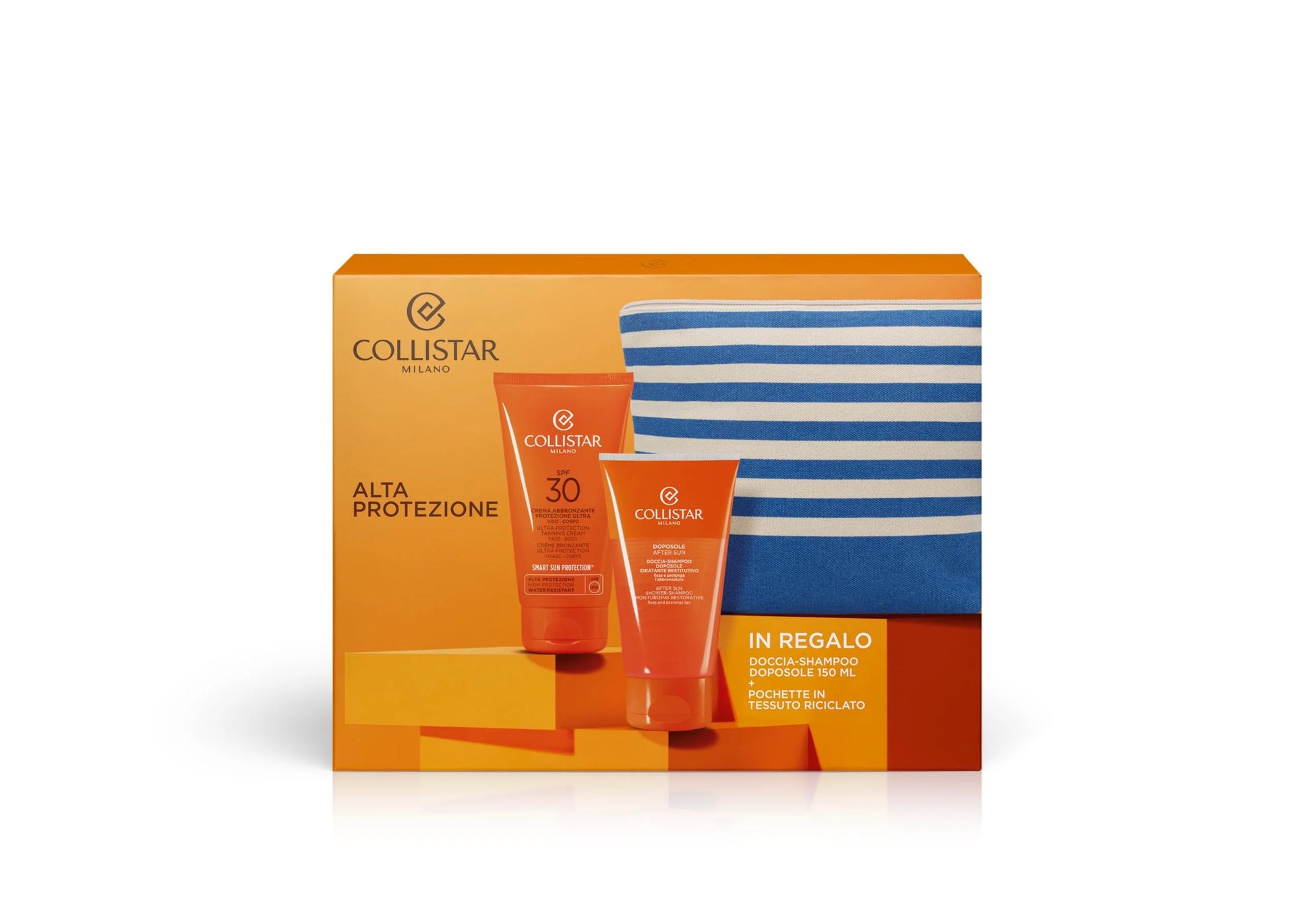 COLLISTAR COFANETTO CREMA SOLARE SPF 50+ + DOPOSOLE + POCHETTE