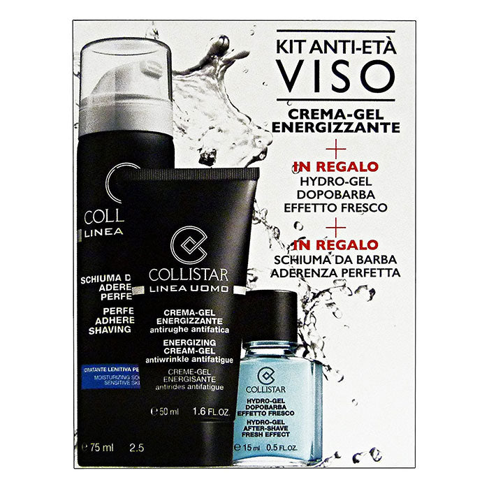 COLLISTAR LINEA UOMO ANTI AGE KIT FACE CREMA GEL ENERGIZZANTE - Tre Pi Profumerie
