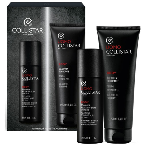 COLLISTAR UOMO COFANETTO DEODORANTE + GEL DOCCIA TONIFICANTE - Tre Pi Profumerie