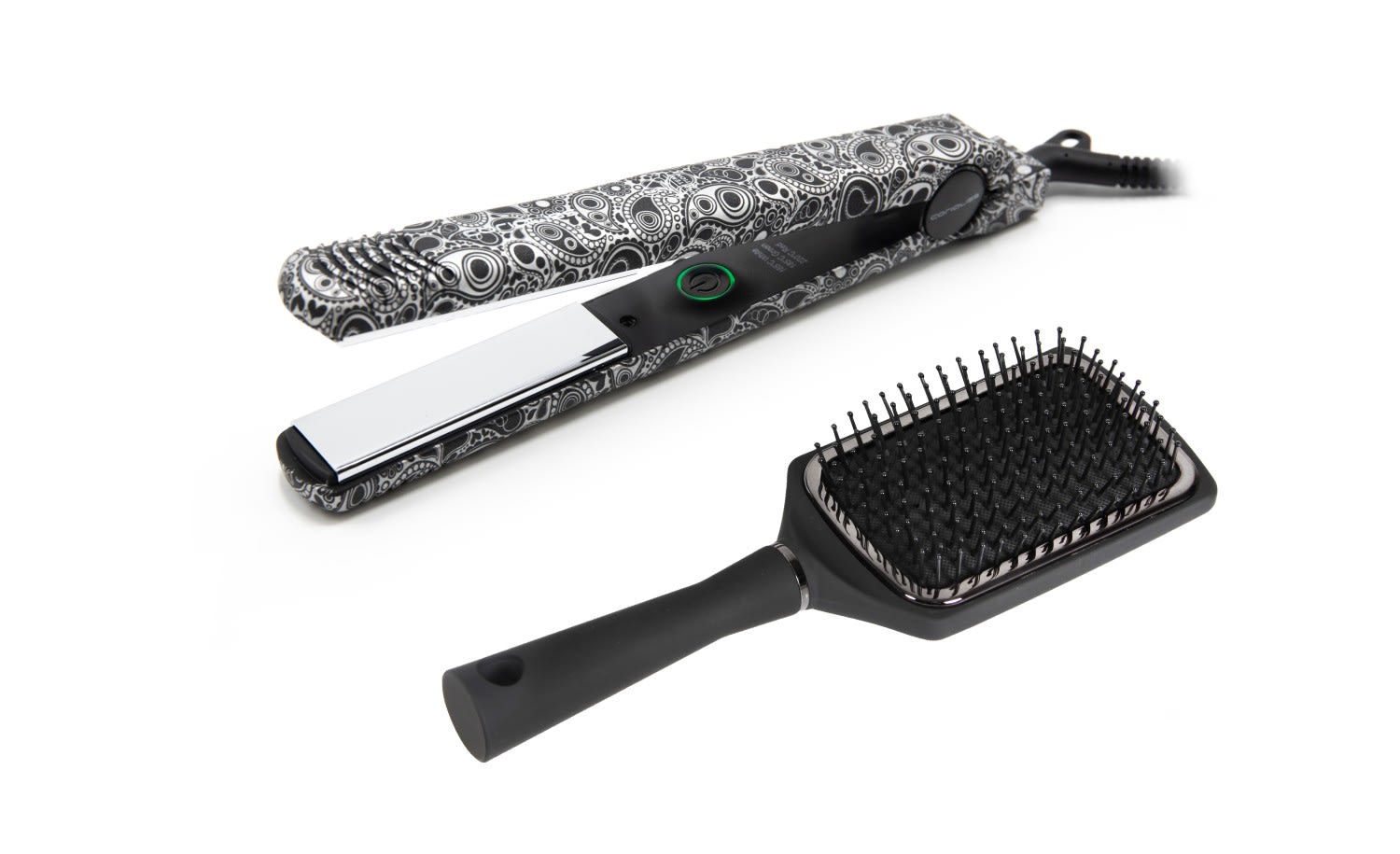 CORIOLISS C-STYLE PIASTRA CAPELLI SILVER PAISLEY BOX SPAZZOLA