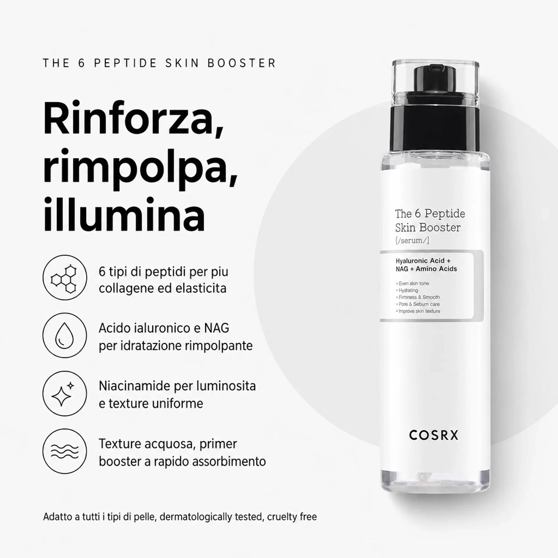 COSRX 6 Peptide Skin Booster – Siero Rassodante 150ml