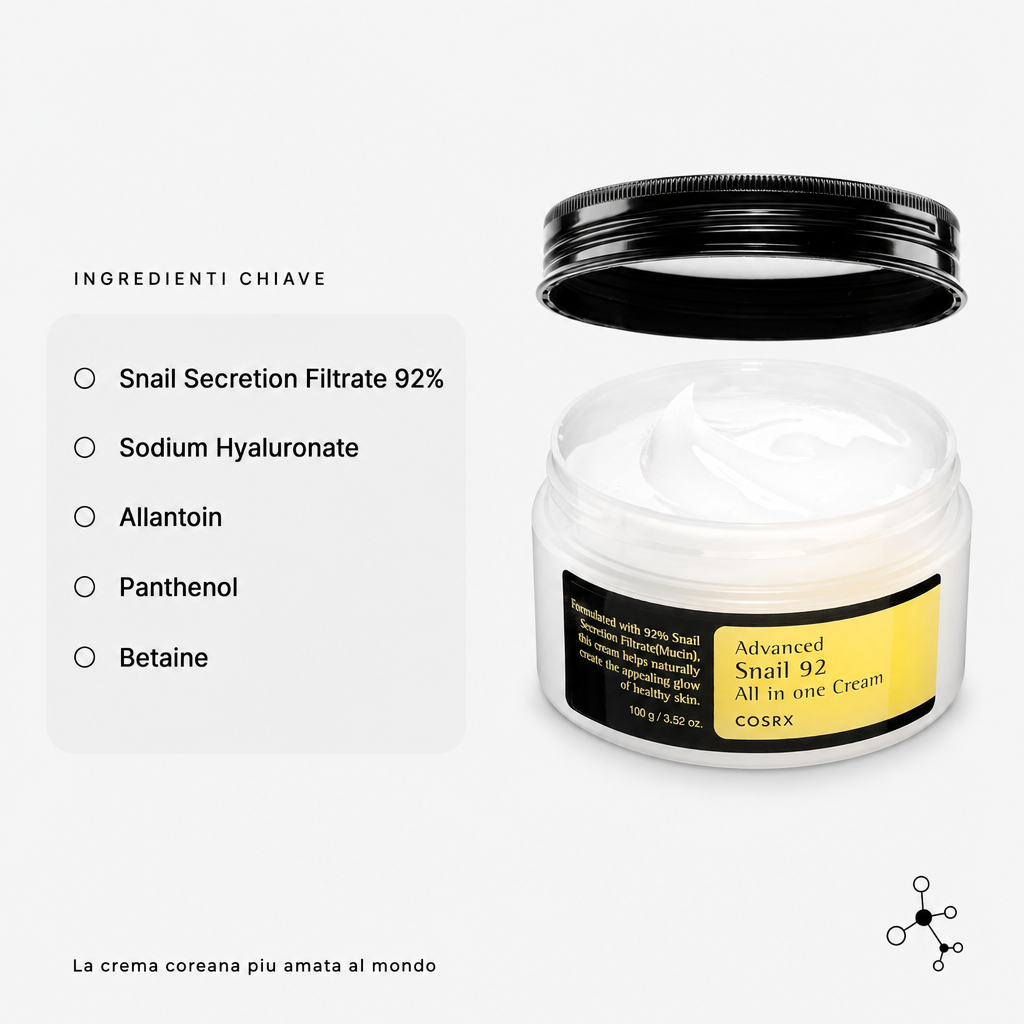 COSRX Advanced Snail 92 Cream – Crema Rigenerante 100ml