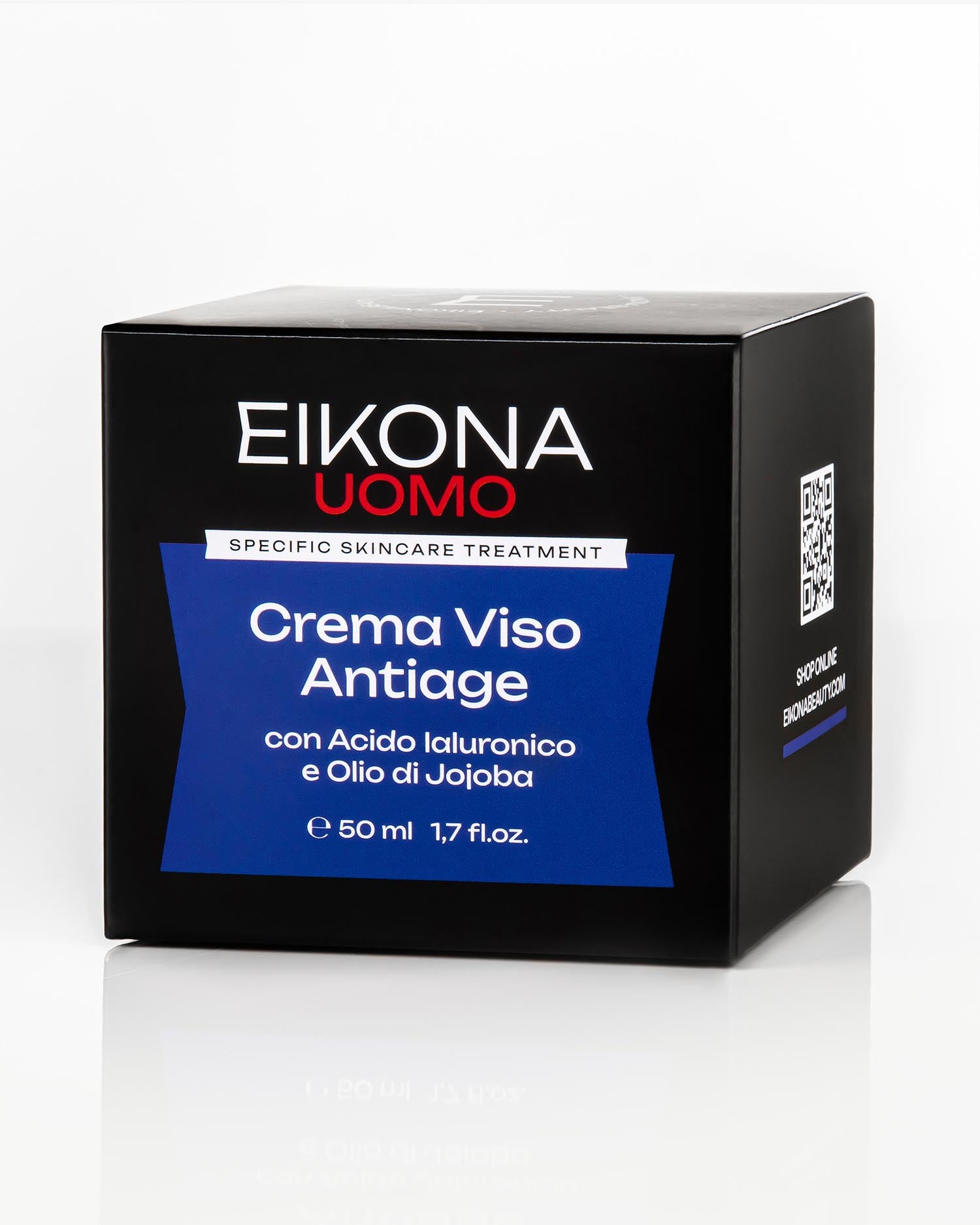 EIKONA UOMO CREMA VISO ANTIAGE ACIDO JALURONICO E JOJOBA 50 ML - Tre Pi Profumerie