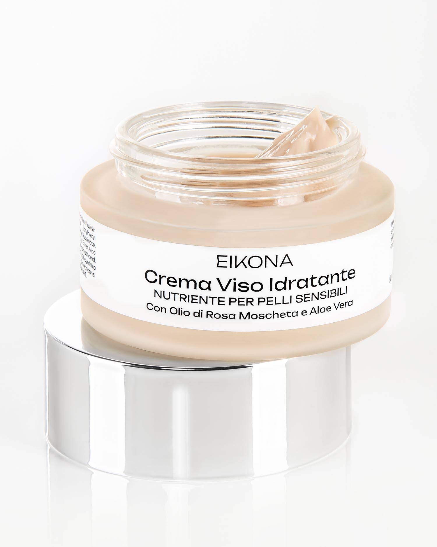 EIKONA CREMA VISO PELLISENSIBILI OLIO ROSA E ALOE VERA 50 ML - Tre Pi Profumerie