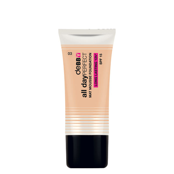 DEBBY ALL DAY PERFECT MAT MOUSSE FOUNDATION 03 NATURAL - Tre Pi Profumerie
