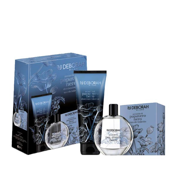 DEBORAH ACCORDO DI PAPAVERO NERO COFANETTO DOCCIASCHIUMA EDT - Tre Pi Profumerie