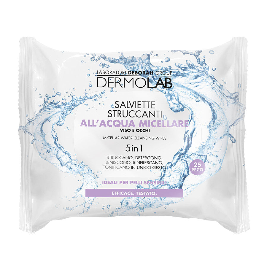 DERMOLAB SALVIETTE STRUCCANTI ALL'ACQUA MICELLARE - Tre Pi Profumerie