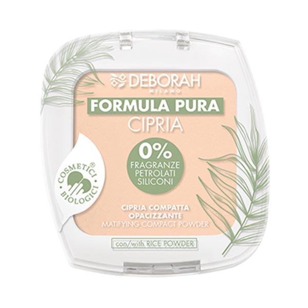 DEBORAH FORMULA PURA CIPRIA COMPATTA OPACIZZANTE 02 - Tre Pi Profumerie