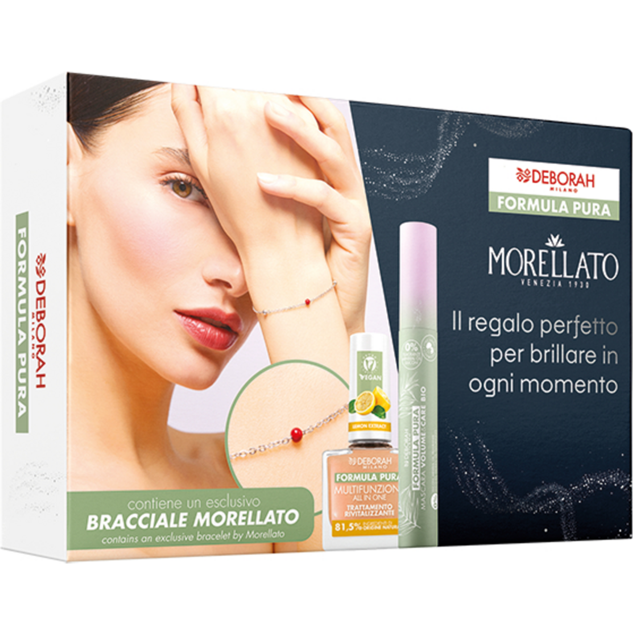 DEBORAH FORMULA PURA KIT MORELLATO MASC.VOLUME + SMALTO MULTI.
