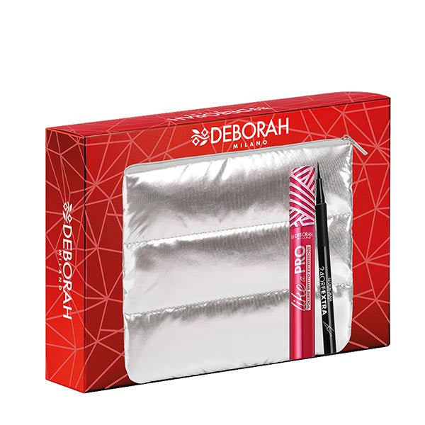 DEBORAH KIT POCHETTE MASCARA LIKE A PRO + EYELINER 24 ORE EXTRA - Tre Pi Profumerie