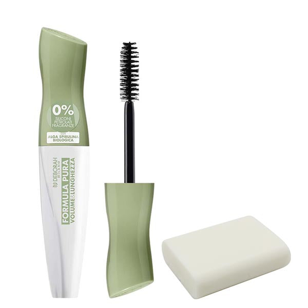 DEBORAH MASCARA FORMULAPURA VOLUME & LUNGHEZZA + SAPONE SOLIDO - Tre Pi Profumerie