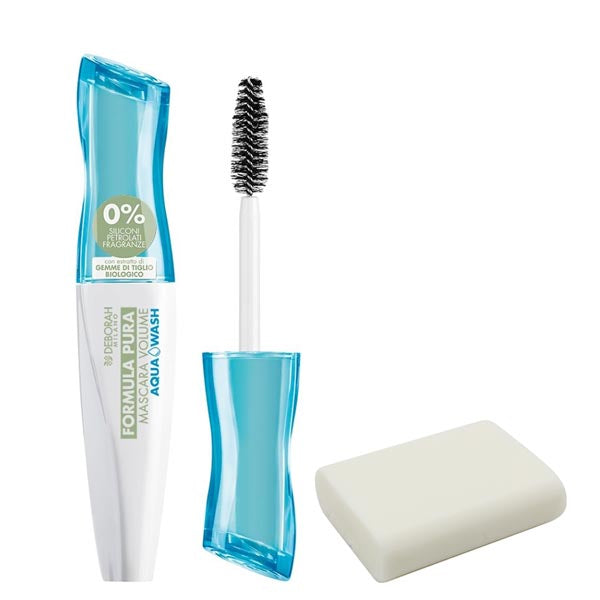 DEBORAH MASCARA FORMULAPURA VOLUME LAVABILE + SAPONE SOLIDO - Tre Pi Profumerie