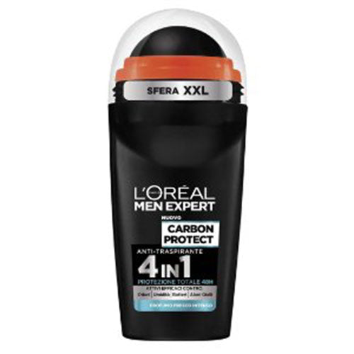 L'OREAL MEN EXPERT DEODORANTE ROLL-ON CARBON PROTECT 50 ML - Tre Pi Profumerie