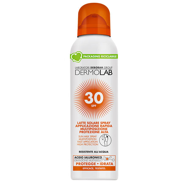 DERMOLAB LATTE SOLARE SPRAY APPLICAZIONE RAPIDA SPF 30 150 ML - Tre Pi Profumerie