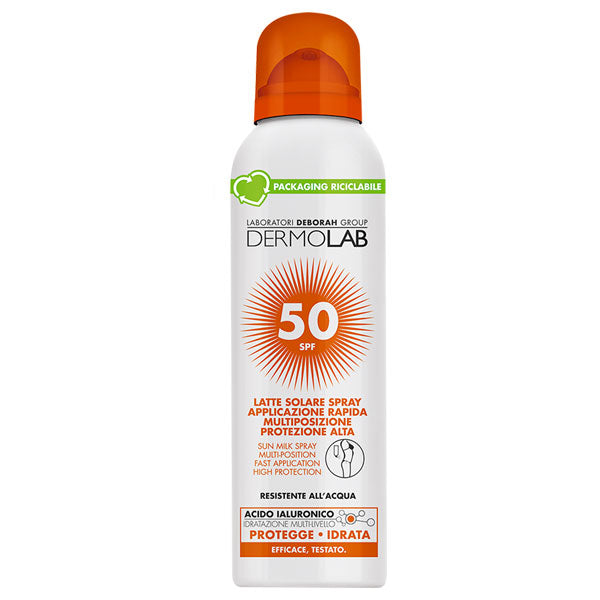 DERMOLAB LATTE SOLARE SPRAY APPLICAZIONE RAPIDA SPF 50 150 ML - Tre Pi Profumerie
