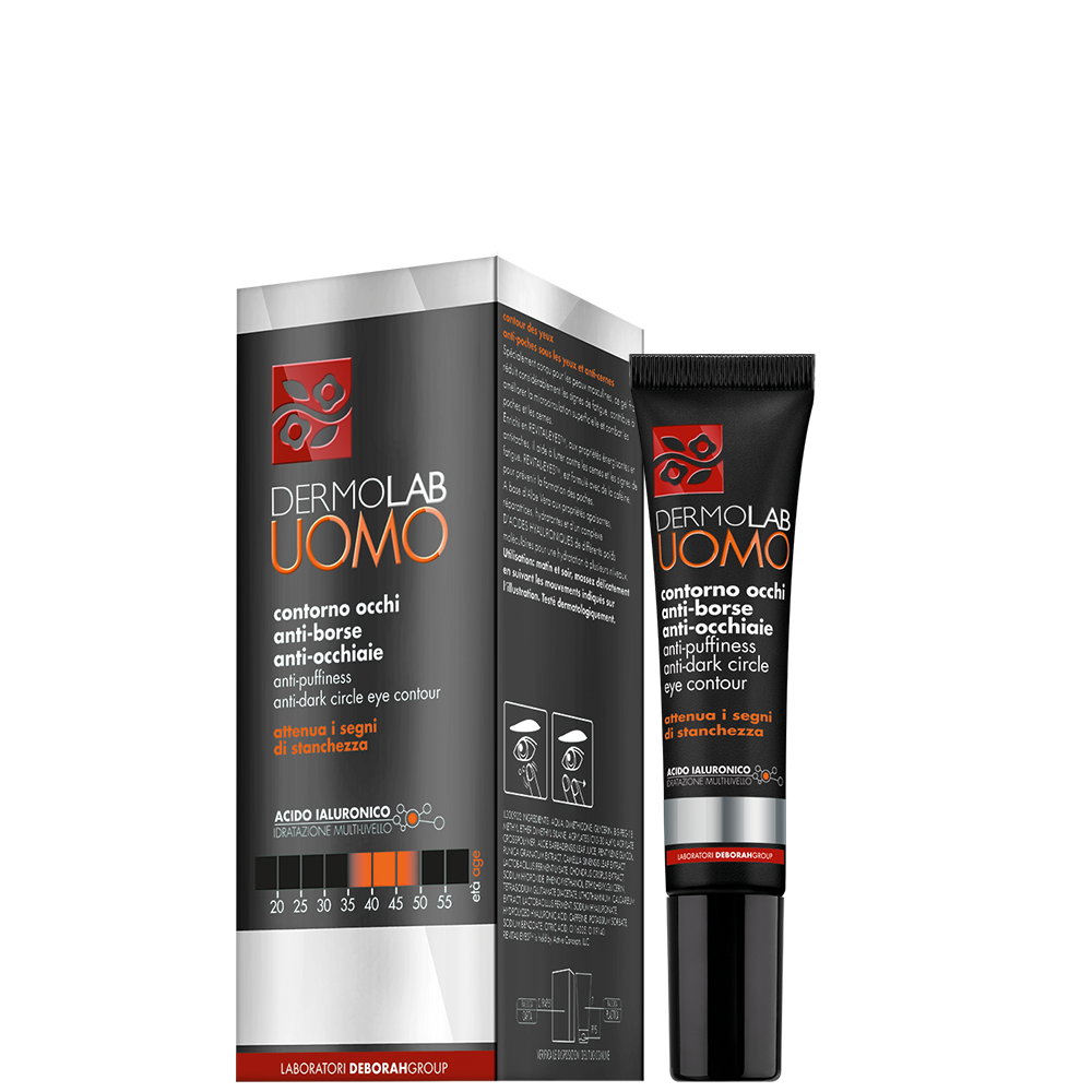 DERMOLAB HOMME CONTOUR DES YEUX ANTI CERCLES SACHETS 15 ML