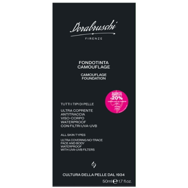 DORABRUSCHI FONDOTINTA ULTRA COPRENTE CAMOUFLAGE 4 50 ML - Tre Pi Profumerie