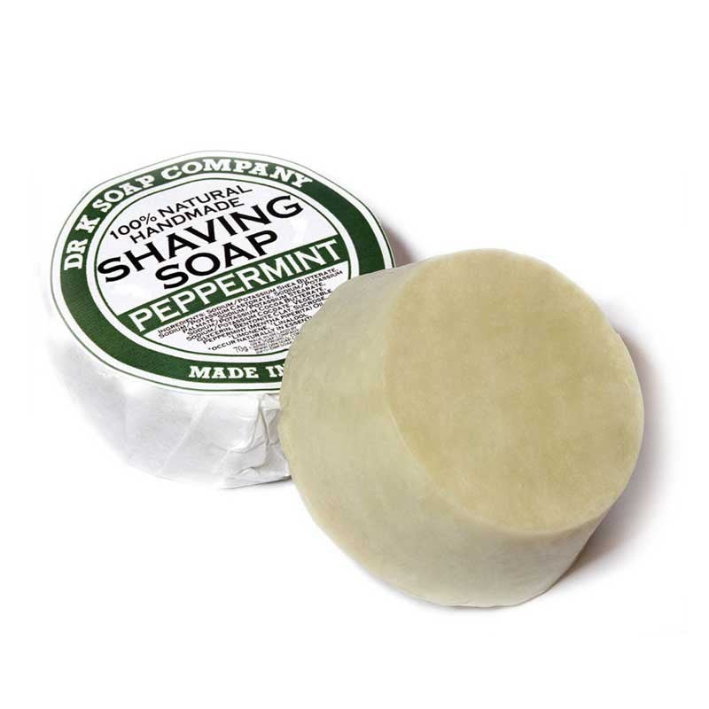 DR K SOAP COMPANY SHAVING SOAP PEPPERMINT 70 G - Tre Pi Profumerie