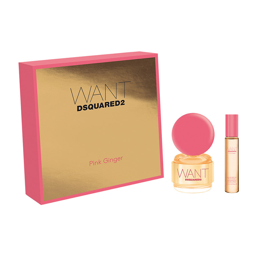 DSQUARED2 WANT PINK GINGER EDP 50 ML + EDP 15 ML COFANETTO - Tre Pi Profumerie