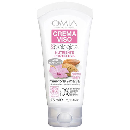 OMIA CREMA VISO NUTRIENTE PROTETTIVA MANDORLA E MALVA 75 ML - Tre Pi Profumerie