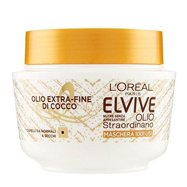 L'OREAL ELVIVE MASCHERAOLIO STRAORDINARIO OLIO FINE COCCO 300ML - Tre Pi Profumerie