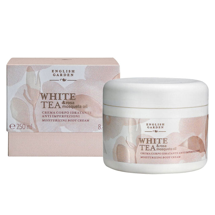 ENGLISH GARDEN WHITE TEA & ROSA MOSQUETA OIL CREMA CORPO 250 ML - Tre Pi Profumerie