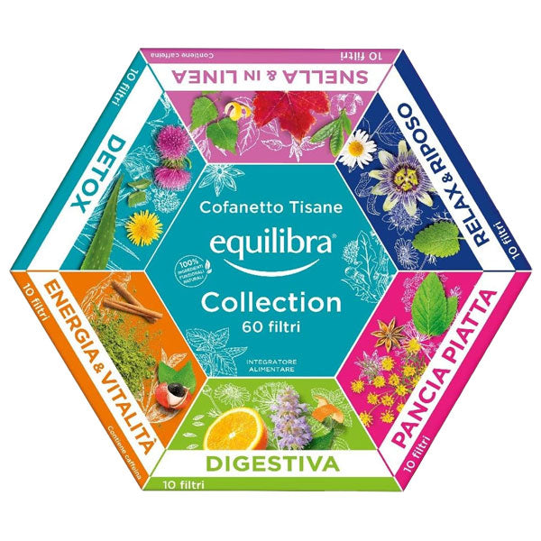 EQUILIBRA COFANETTO TISANE COLLECTION 60 FILTRI - Tre Pi Profumerie