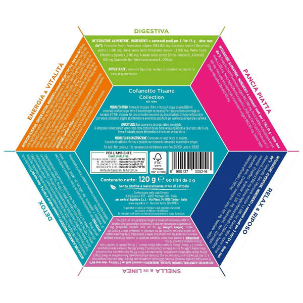 EQUILIBRA COFANETTO TISANE COLLECTION 60 FILTRI - Tre Pi Profumerie