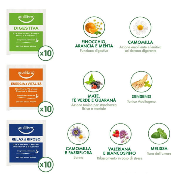 EQUILIBRA COFANETTO TISANE COLLECTION 60 FILTRI - Tre Pi Profumerie