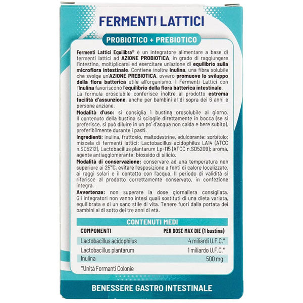 EQUILIBRA INTEGRATORE FERMENTI LATTICI 10 BUSTINE - Tre Pi Profumerie