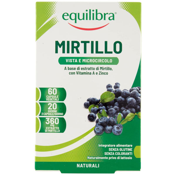 EQUILIBRA INTEGRATORE MIRTILLO VISTA E MICROCIRCOLO 60 CAPSULE - Tre Pi Profumerie