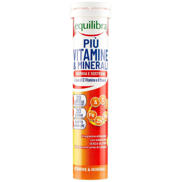 EQUILIBRA INTEGRATORE PIU VITAMINE E MINERALI ENERGIA 20 CPR - Tre Pi Profumerie