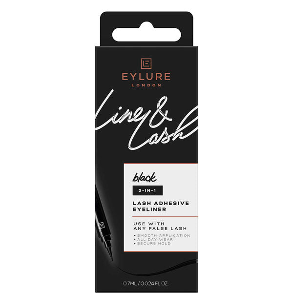 EYLURE LINE E LASH BLACK 2 IN 1 LASH ADHESIVE EYELINER - Tre Pi Profumerie