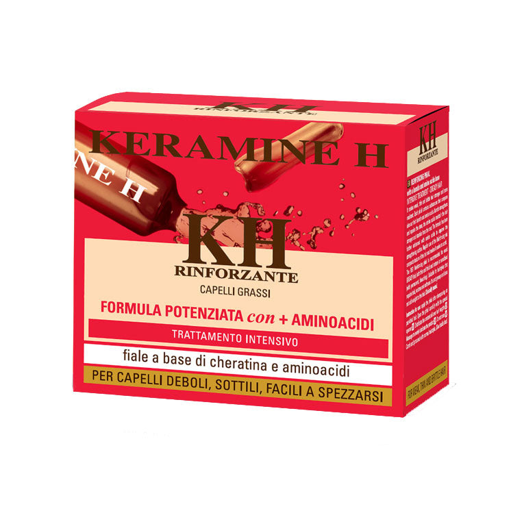 KERAMINE H CAPELLI GRASSI TRATTAMENTO INTENSIVO RINFORZANTE 10 F - Tre Pi Profumerie