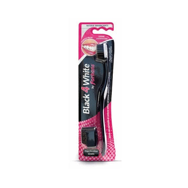 FORHANS SPAZZOLINO BLACK 4 WHITE CON SETOLE AL CARBONE - Tre Pi Profumerie