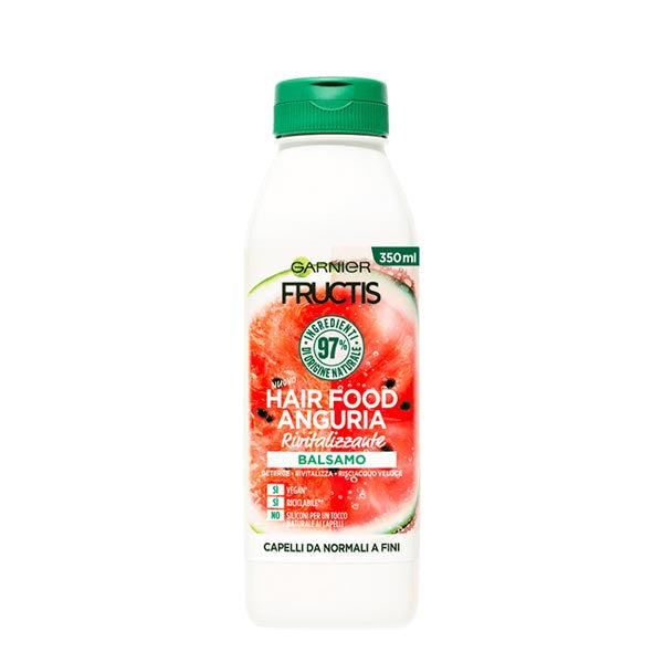 GARNIER FRUCTIS BALSAMOHAIR FOOD ANGURIA RIVITALIZZANTE 350 ML - Tre Pi Profumerie