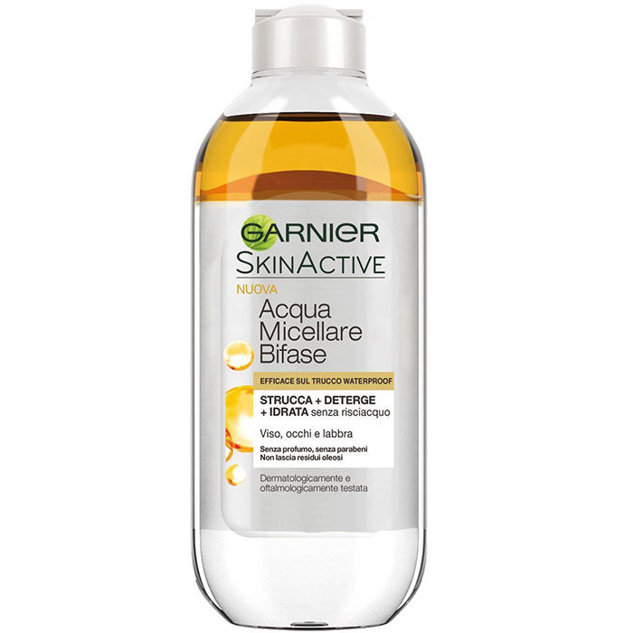 GARNIER SKIN ACTIVE ACQUA MICELLARE BIFASE CON OLIO ARGAN 100 ML - Tre Pi Profumerie