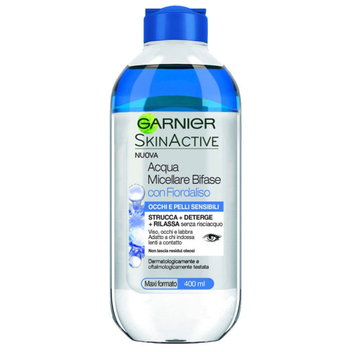 GARNIER SKIN ACTIVE ACQUA MICELLARE BIFASE FIORDALISO 400 ML - Tre Pi Profumerie